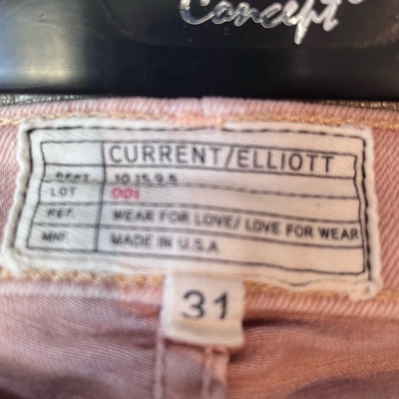 Current & Elliotr Stiletto Skinny Jeans in Rose Dust Size 31 - Picture 5 of 5